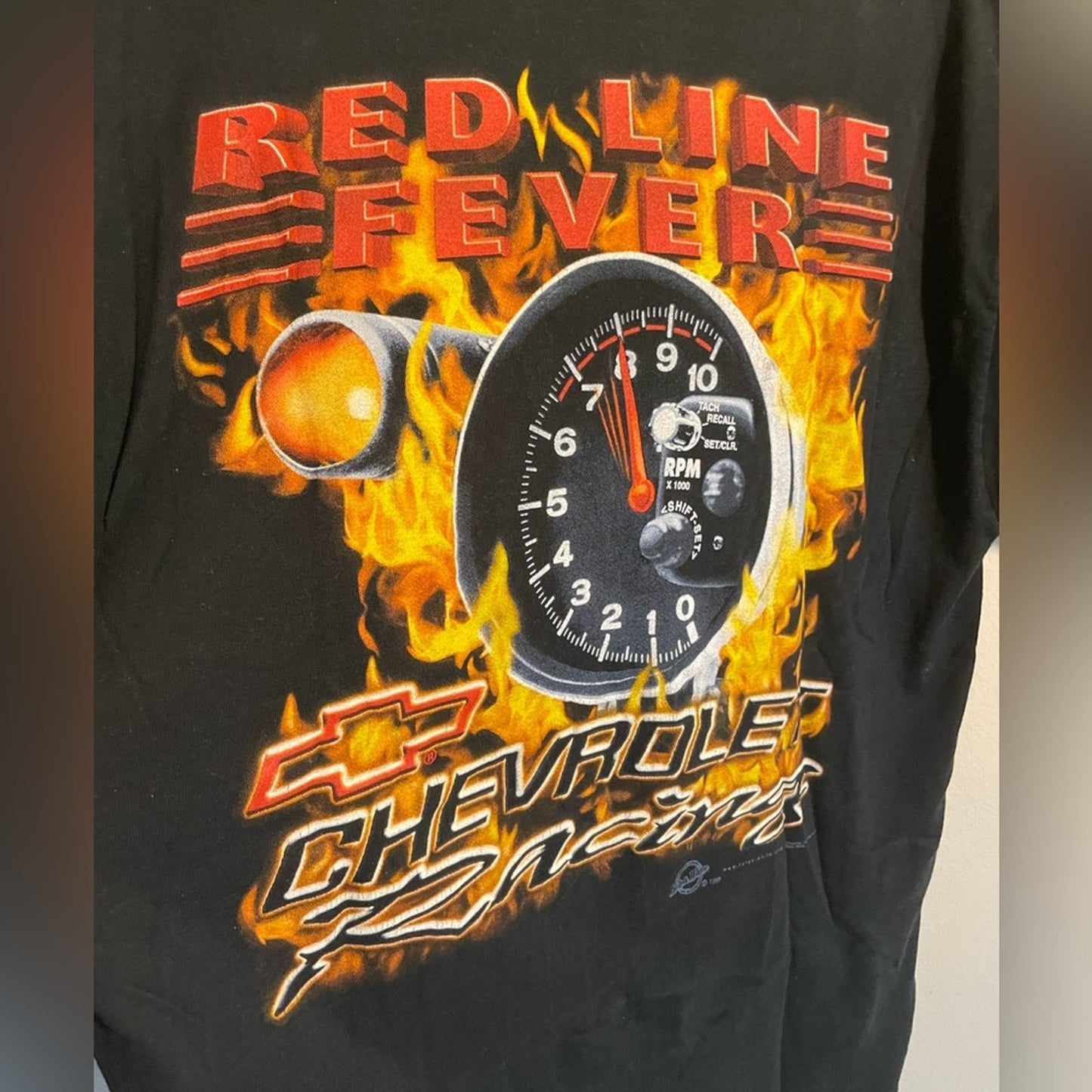 Chevy Racing Vintage Graphic Flame T-shirt